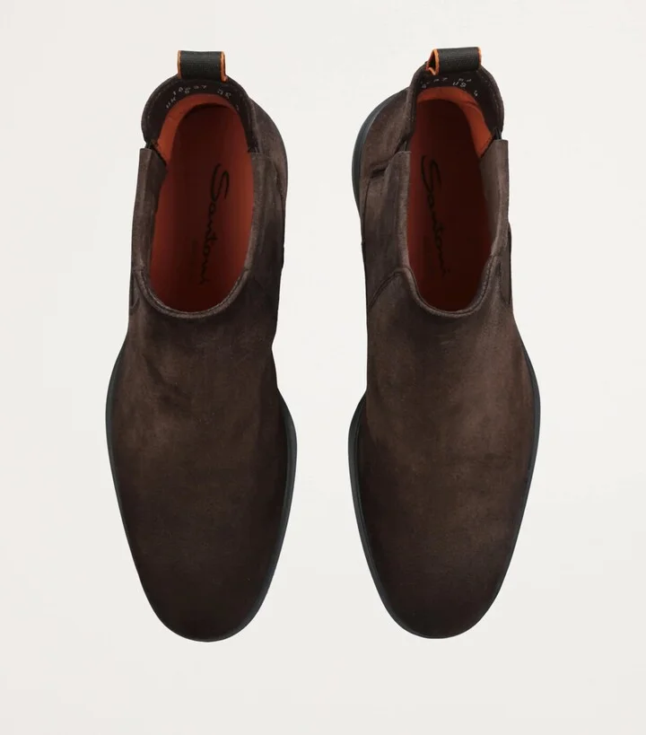 Santoni Suede Chelsea Boots - Image 4