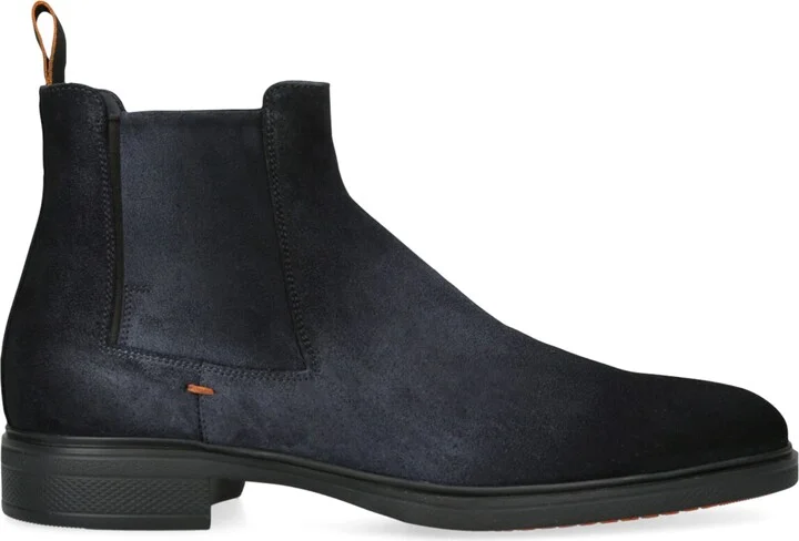 Santoni Suede Chelsea Boots