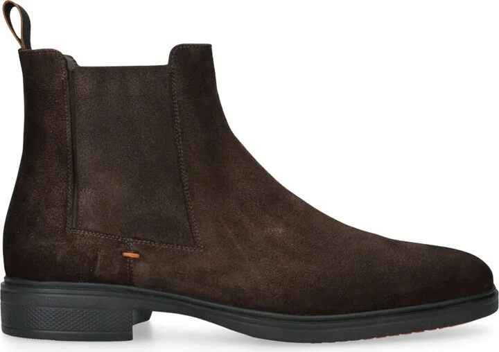 Santoni Suede Chelsea Boots