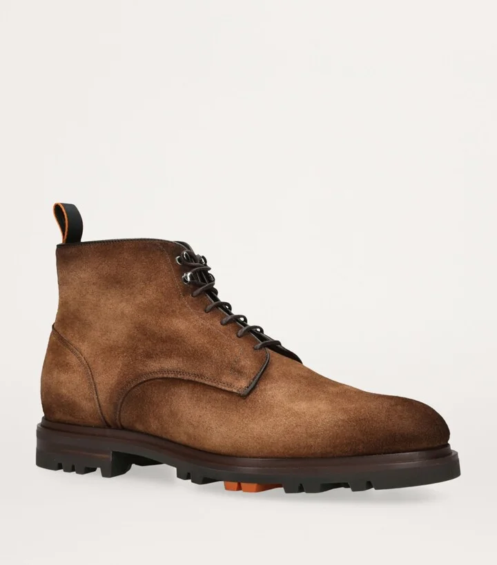 Santoni Suede Colin Lace-Up Boots - Image 3