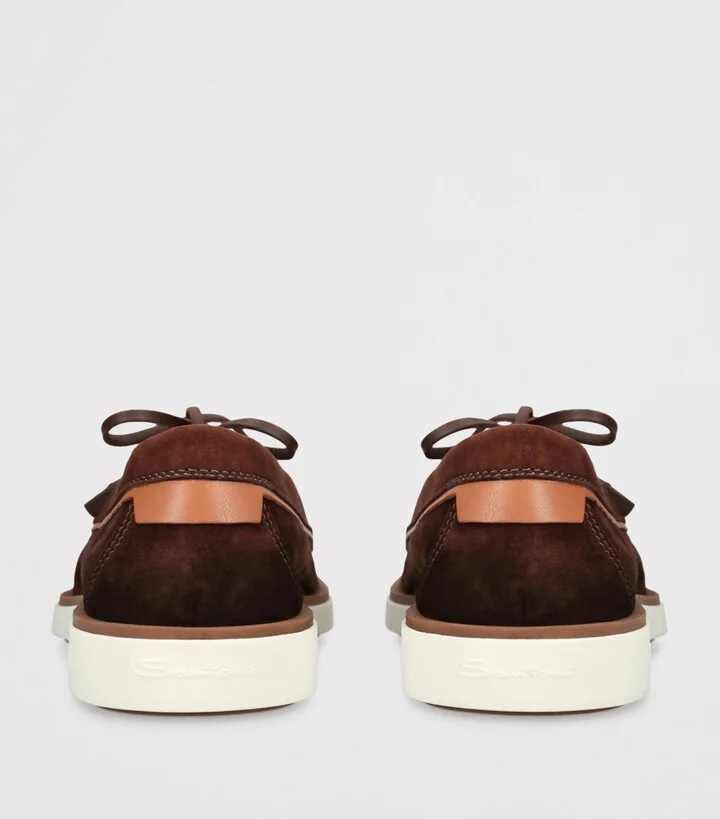 Santoni Suede Detroit Boat Shoes - Image 2
