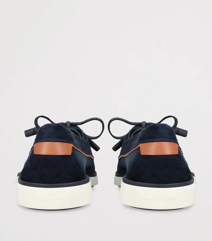 Santoni Suede Detroit Boat Shoes - Image 2