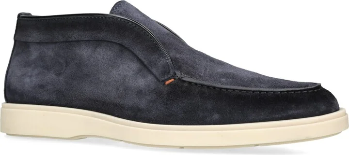 Santoni Suede Detroit High-Top Loafers - Image 3
