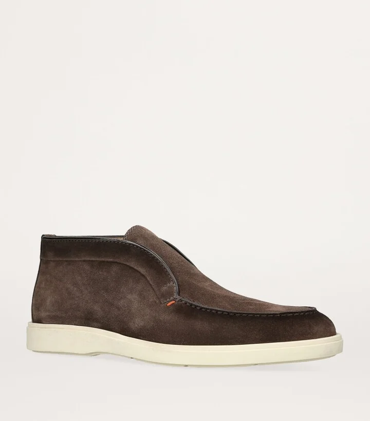 Santoni Suede Detroit High-Top Loafers - Image 3