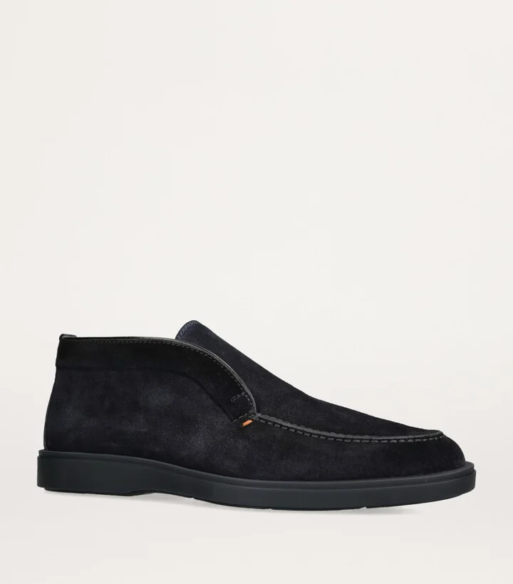 Santoni Suede Detroit High-Top Loafers - Image 3