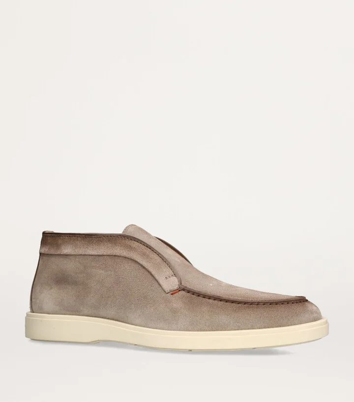 Santoni Suede Detroit High-Top Loafers - Image 3