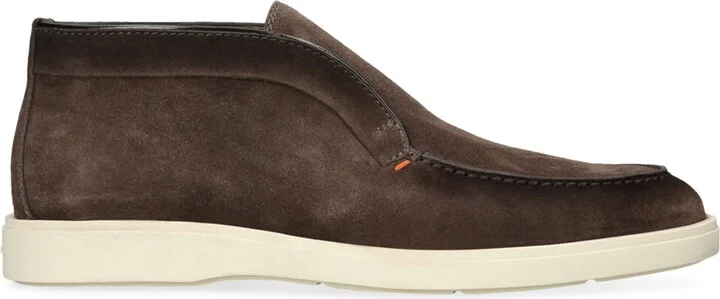Santoni Suede Detroit High-Top Loafers