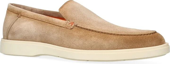 Santoni Suede Detroit Low-Top Loafers - Image 3