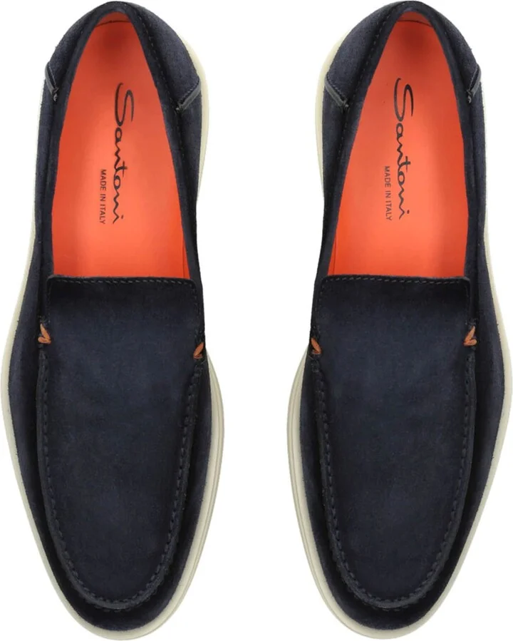 Santoni Suede Detroit Low-Top Loafers - Image 4