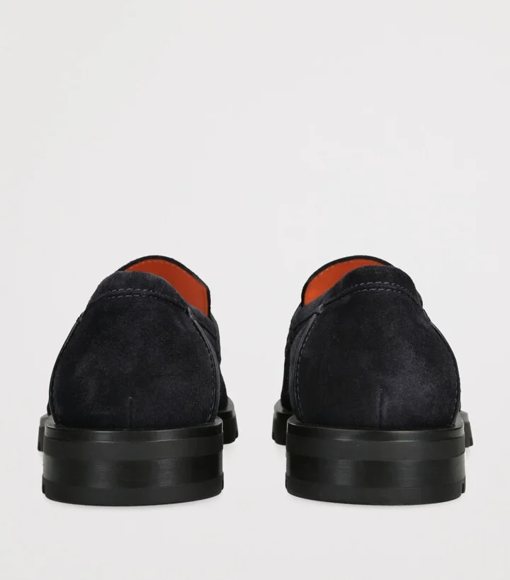 Santoni Suede Detroit Roccia Loafers - Image 2