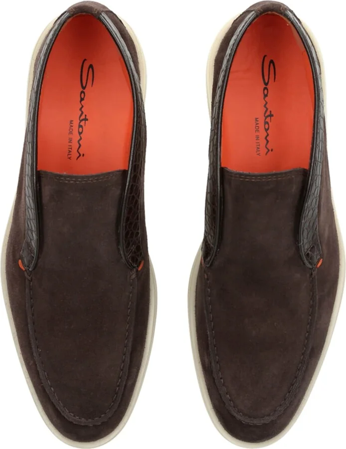 Santoni Suede Detroit Slip-On Sneakers - Image 4