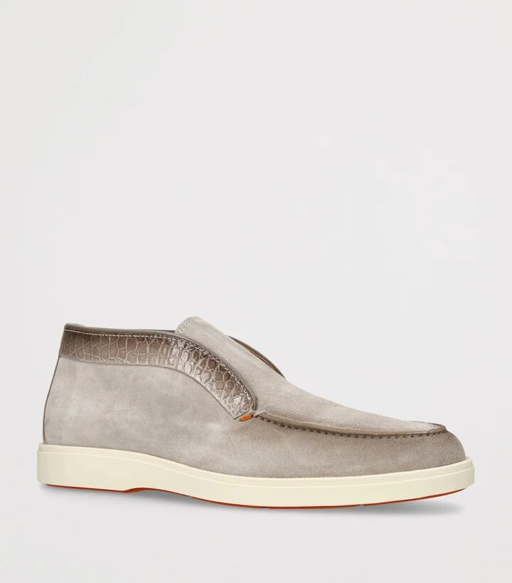 Santoni Suede Detroit Slip-On Sneakers - Image 3
