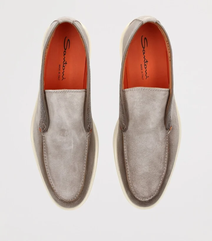 Santoni Suede Detroit Slip-On Sneakers - Image 4