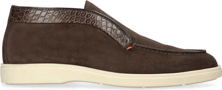 Santoni Suede Detroit Slip-On Sneakers