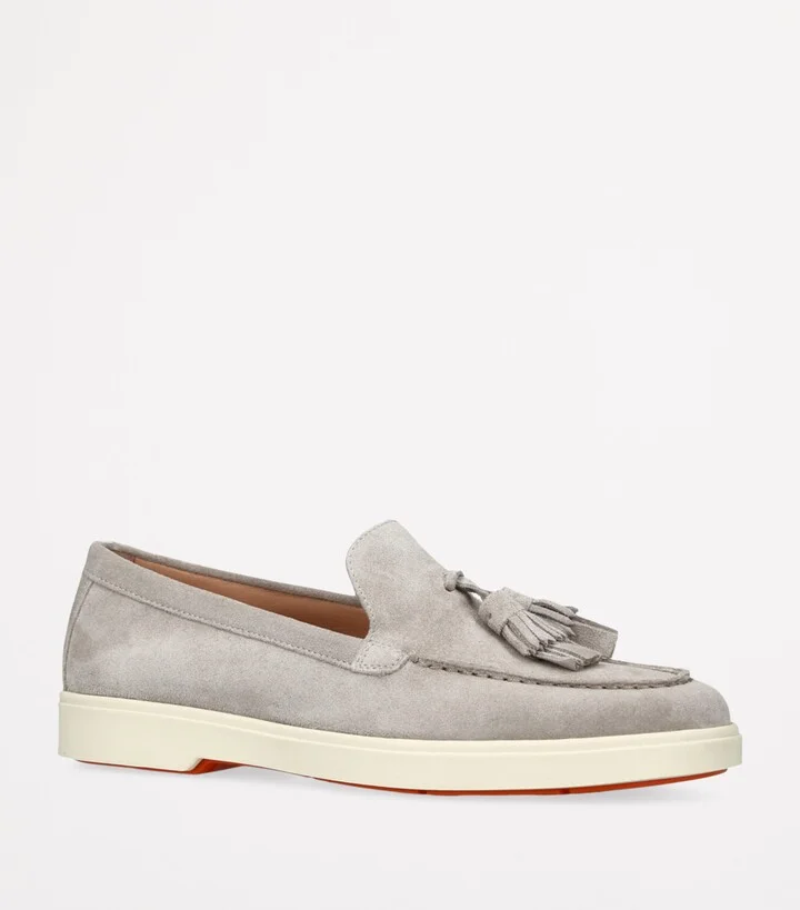 Santoni Suede Feudal Loafers - Image 3