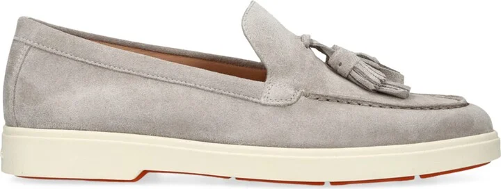 Santoni Suede Feudal Loafers