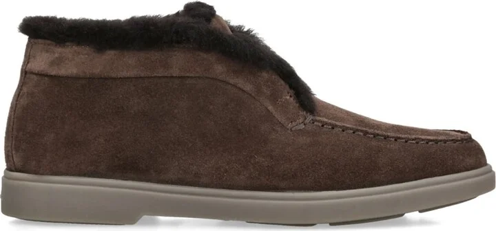 Santoni Suede Fortune Ankle Boots