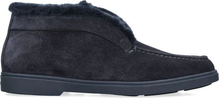 Santoni Suede Fortune Ankle Boots