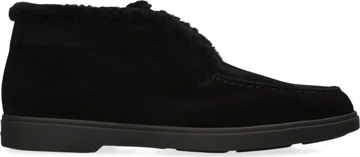 Santoni Suede Fortune Ankle Boots