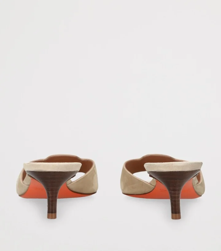 Santoni Suede Kitten Mules 45 - Image 2