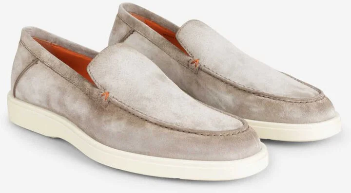 Santoni Suede Leather Loafers - Image 2