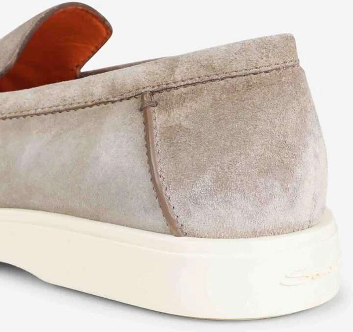 Santoni Suede Leather Loafers - Image 3