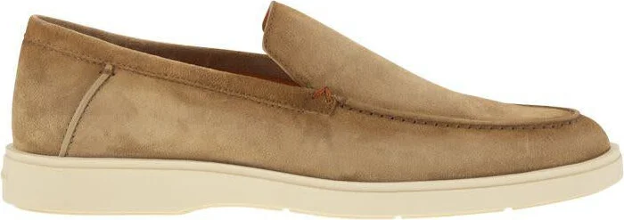 Santoni Suede Moccasin