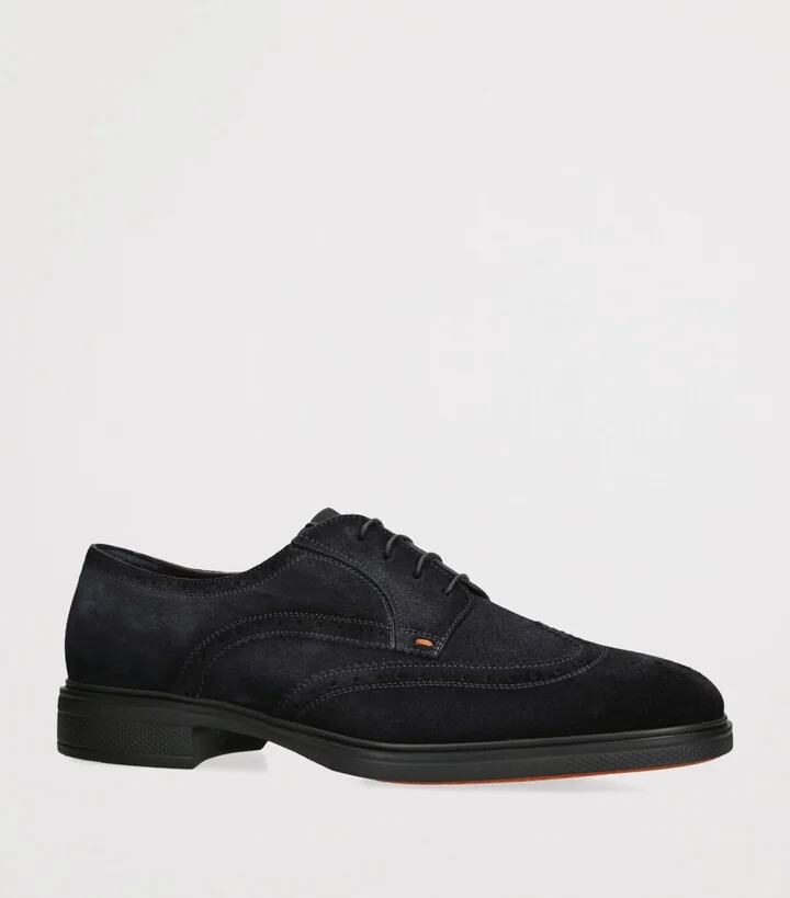 Santoni Suede Oxford Shoes - Image 3