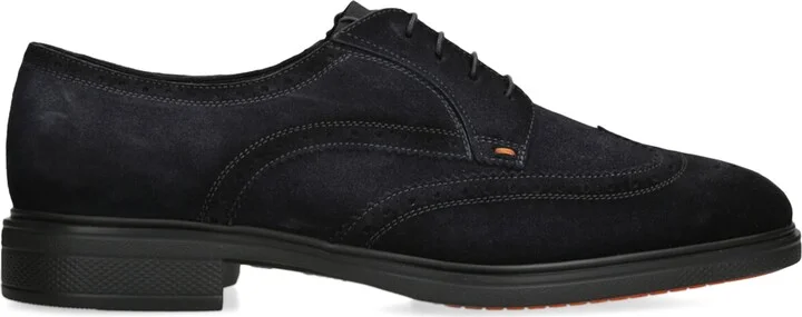 Santoni Suede Oxford Shoes