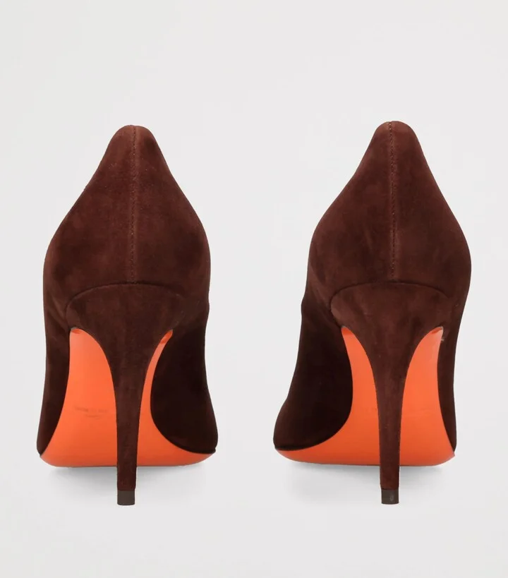Santoni Suede Sibille Pumps 85 - Image 2