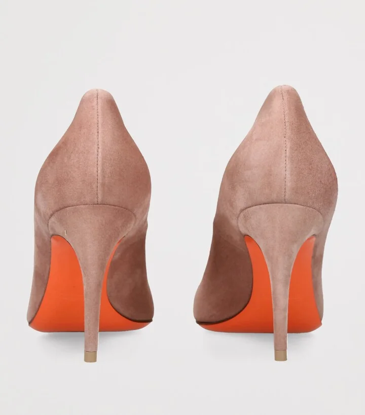 Santoni Suede Sibille Pumps 85 - Image 2