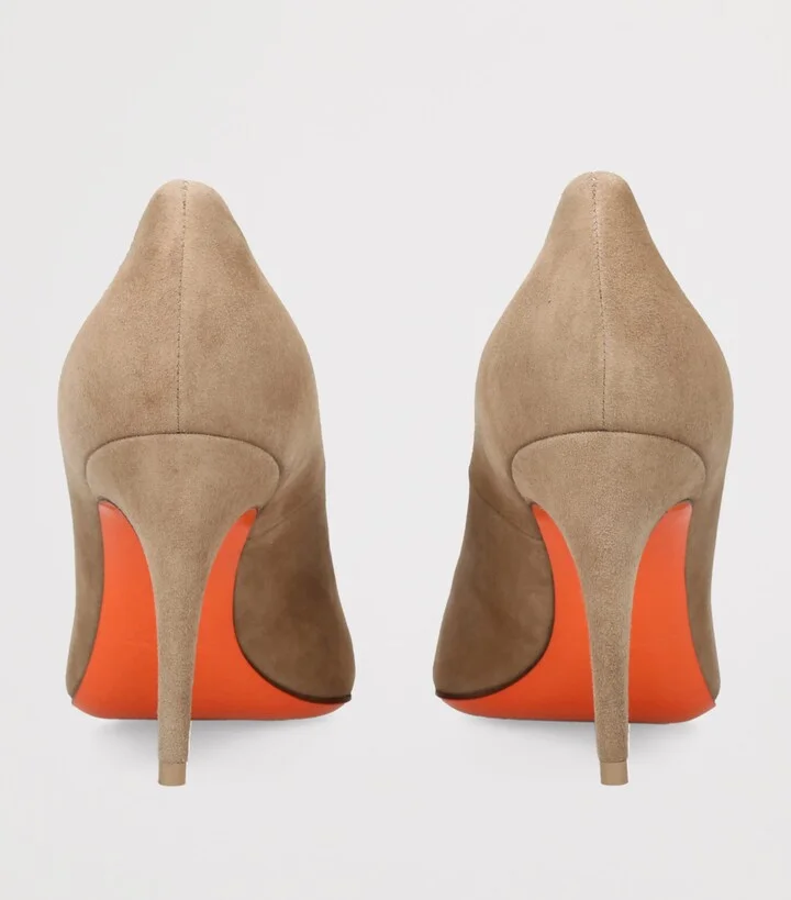 Santoni Suede Sibille Pumps 85 - Image 2