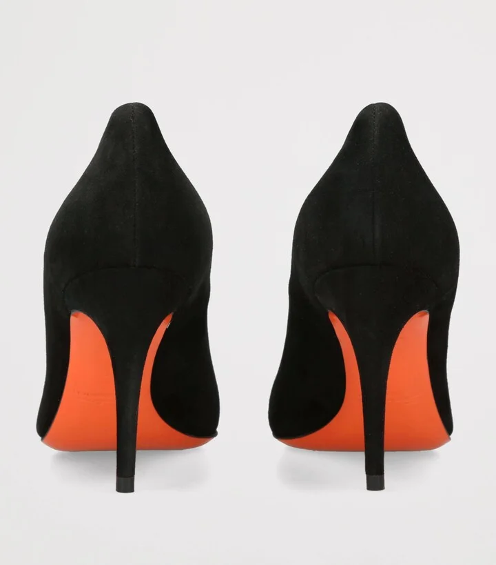 Santoni Suede Sibille Pumps 85 - Image 2