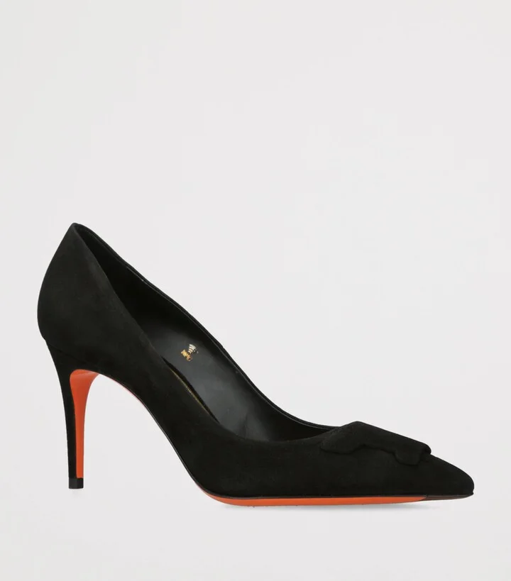 Santoni Suede Sibille Pumps 85 - Image 3