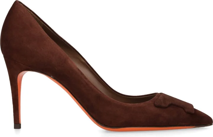 Santoni Suede Sibille Pumps 85
