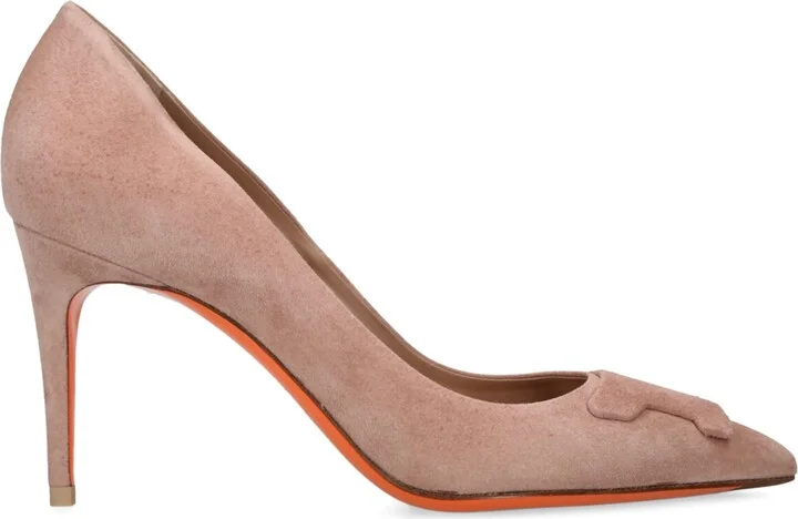 Santoni Suede Sibille Pumps 85
