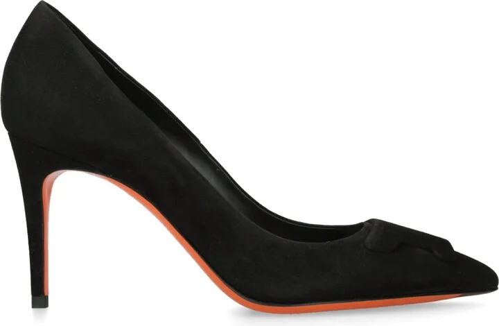 Santoni Suede Sibille Pumps 85