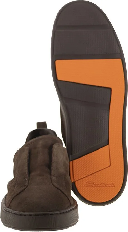 Santoni Suede Slip-On Trainer - Image 5
