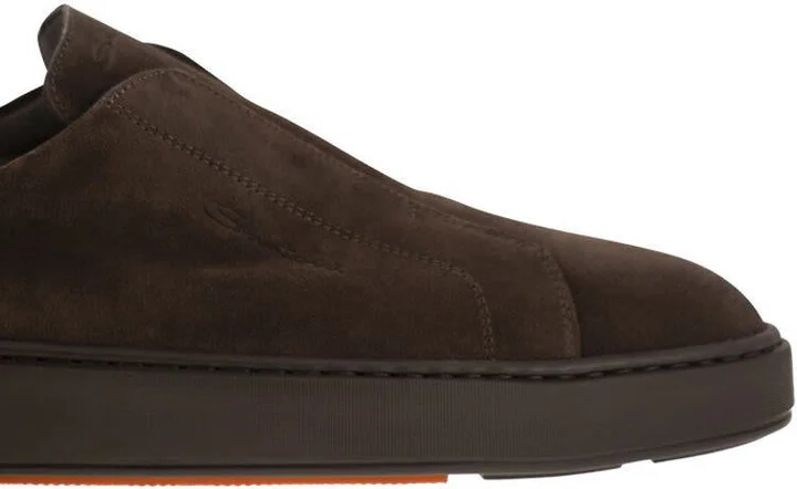 Santoni Suede Slip-On Trainer - Image 6