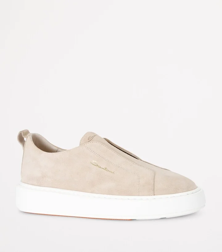 Santoni Suede Victory Slip-On Sneakers - Image 3