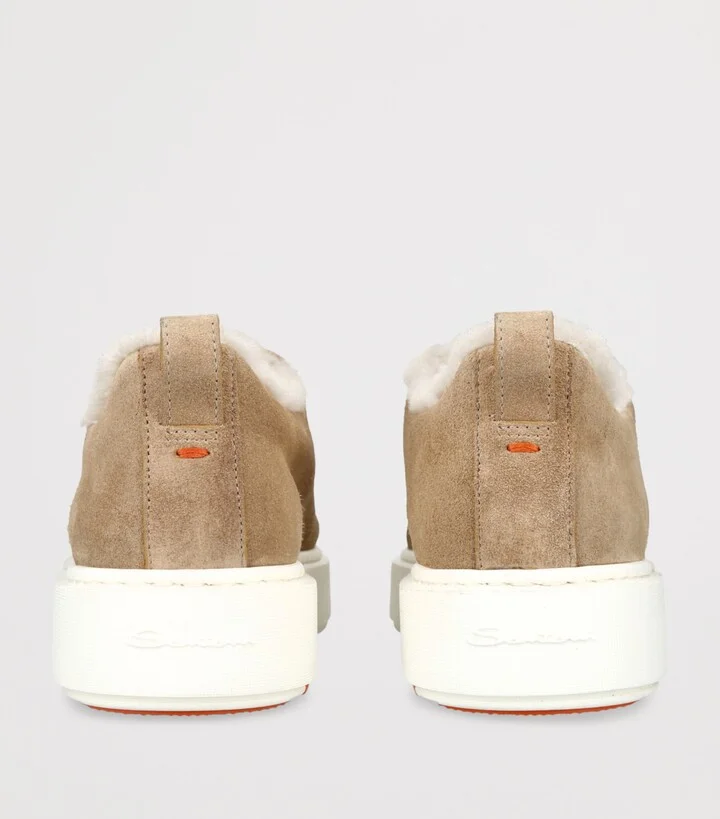 Santoni Suede Victory Slip-On Sneakers - Image 2