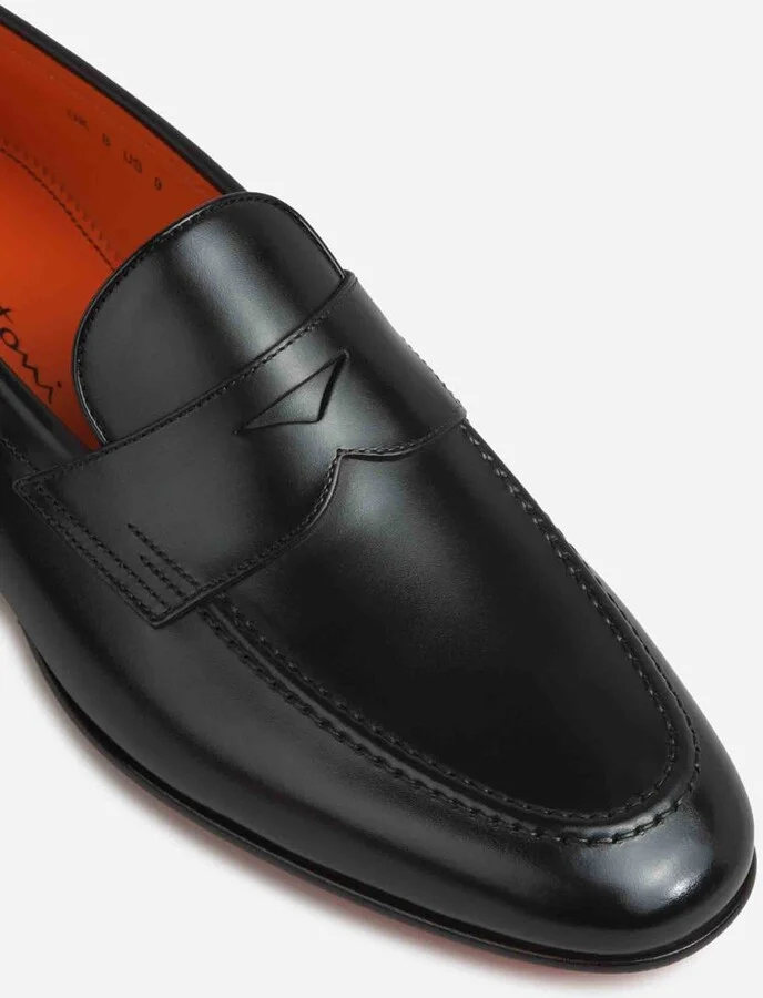 Santoni Sullivan Leather Loafers - Image 5