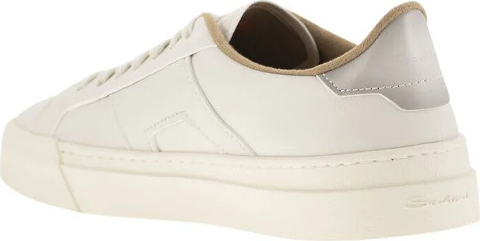 Santoni Tumbled Leather Double Buckle Trainer - Image 2