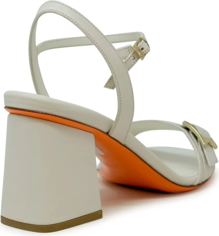 Santoni White Leather Sandal - Image 3