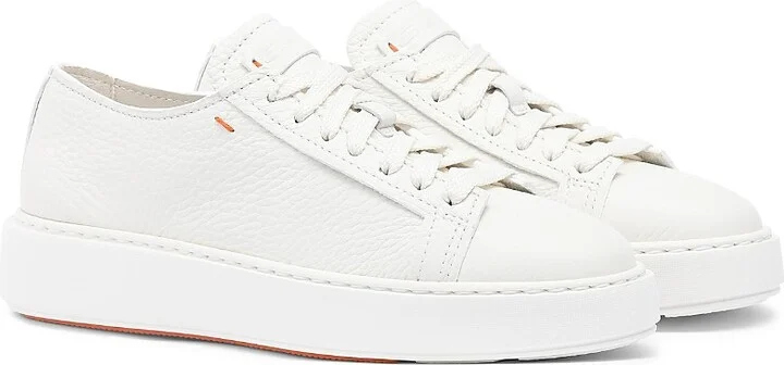 Santoni Women's Anginal Tumbled Leather Sneaker