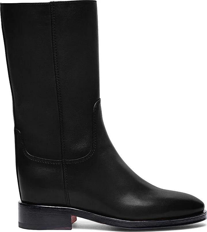 Santoni Women's Fleeces Leather Boot