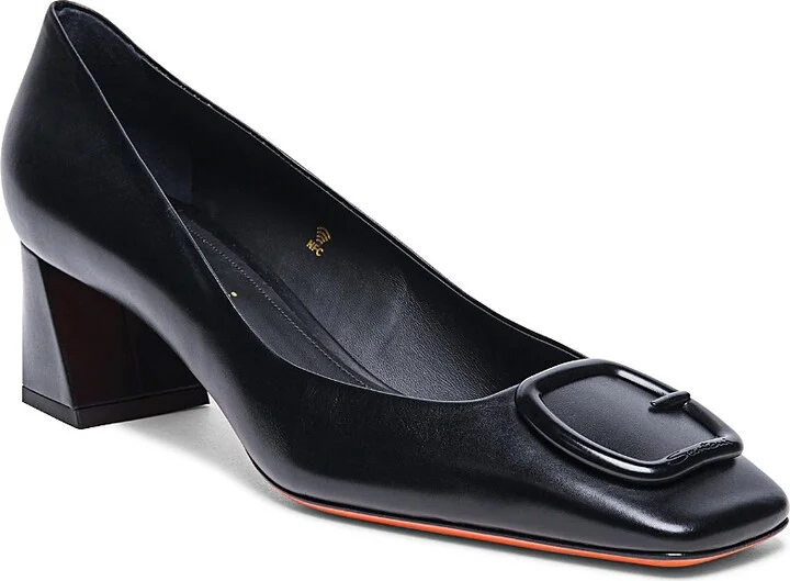 Santoni Women's Hasmig Tonal Buckle Leather Pump