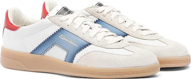 Santoni Women's Leather and Suede Dbs Oly Sneakers