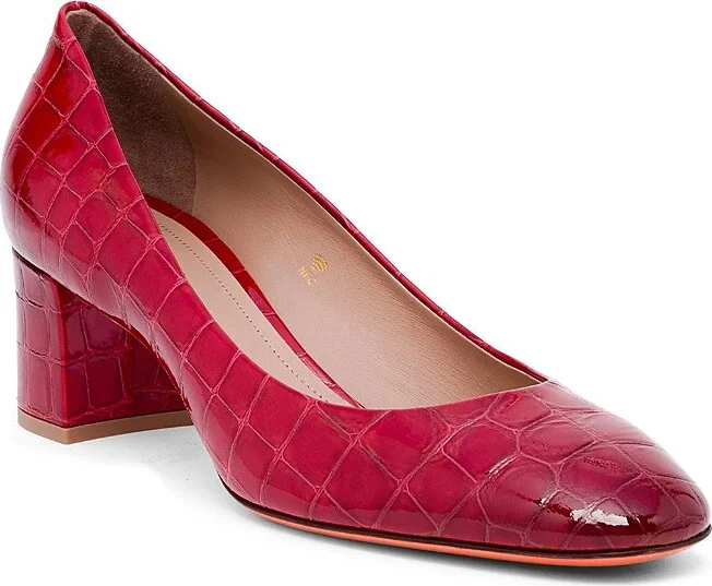 Santoni Women's Leather Low-Heel Pump
