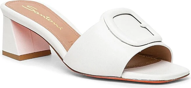 Santoni Women's Leather Mid-heel Sandal